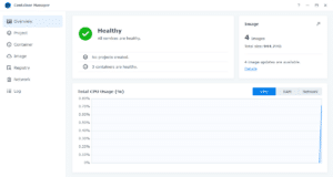Main Screen of Container Manager