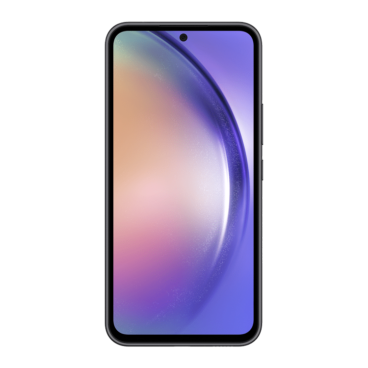 A Samsung Galaxy a54 with a swirling design on the screen.