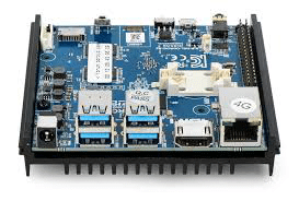 Image of Odroid N2+ single board computer.