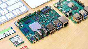 Image of a Rock Pi 5 single board computer.